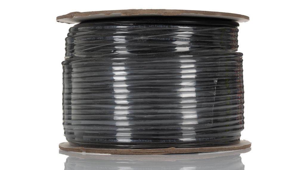 Mehradriges Industriekabel, CY-Kupferblende, PVC, 4x 0.22mm², 100m, Schwarz